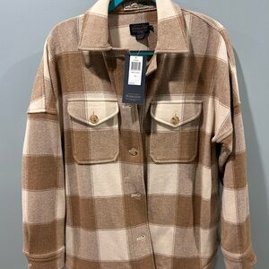 Pendleton Oversized Womens Lambswool Shirt Jacket Large